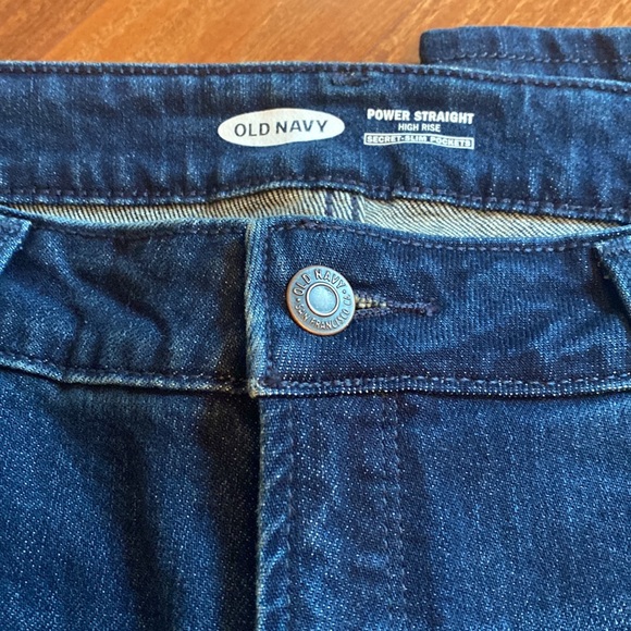 Old Navy High Rise Womens Power Straight Jeans w/Secret Slim Pockets - Sz 14 - Picture 2 of 11